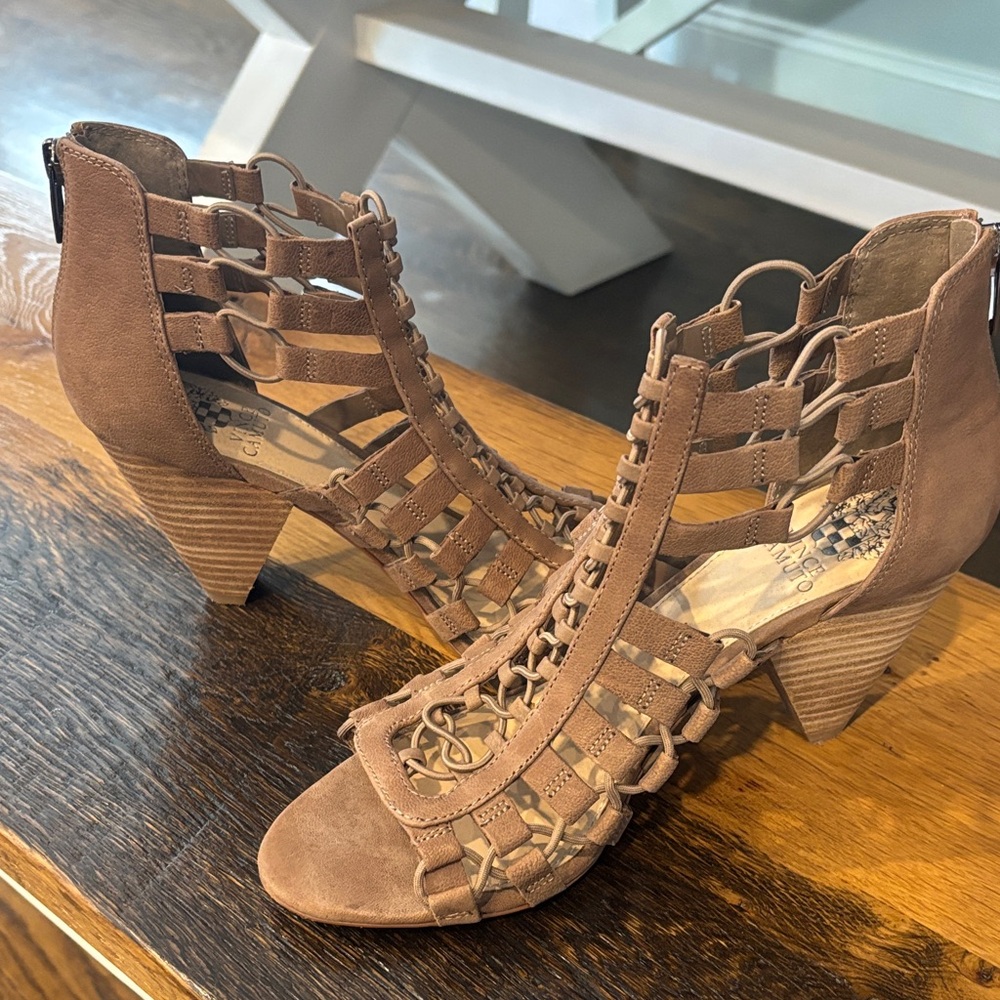 Brown Strappy Heeled Sandals